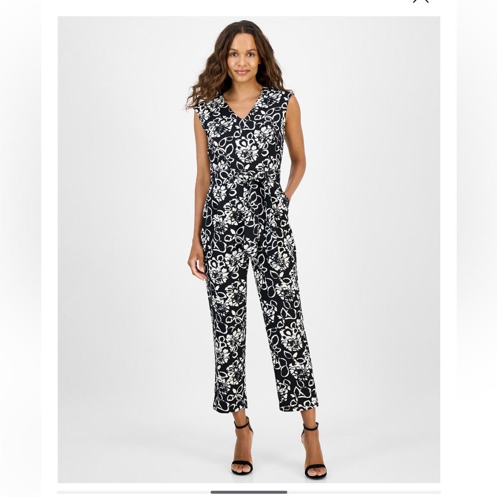 Anne Klein Petite Printed Jumpsuit - Picture 3 of 6
